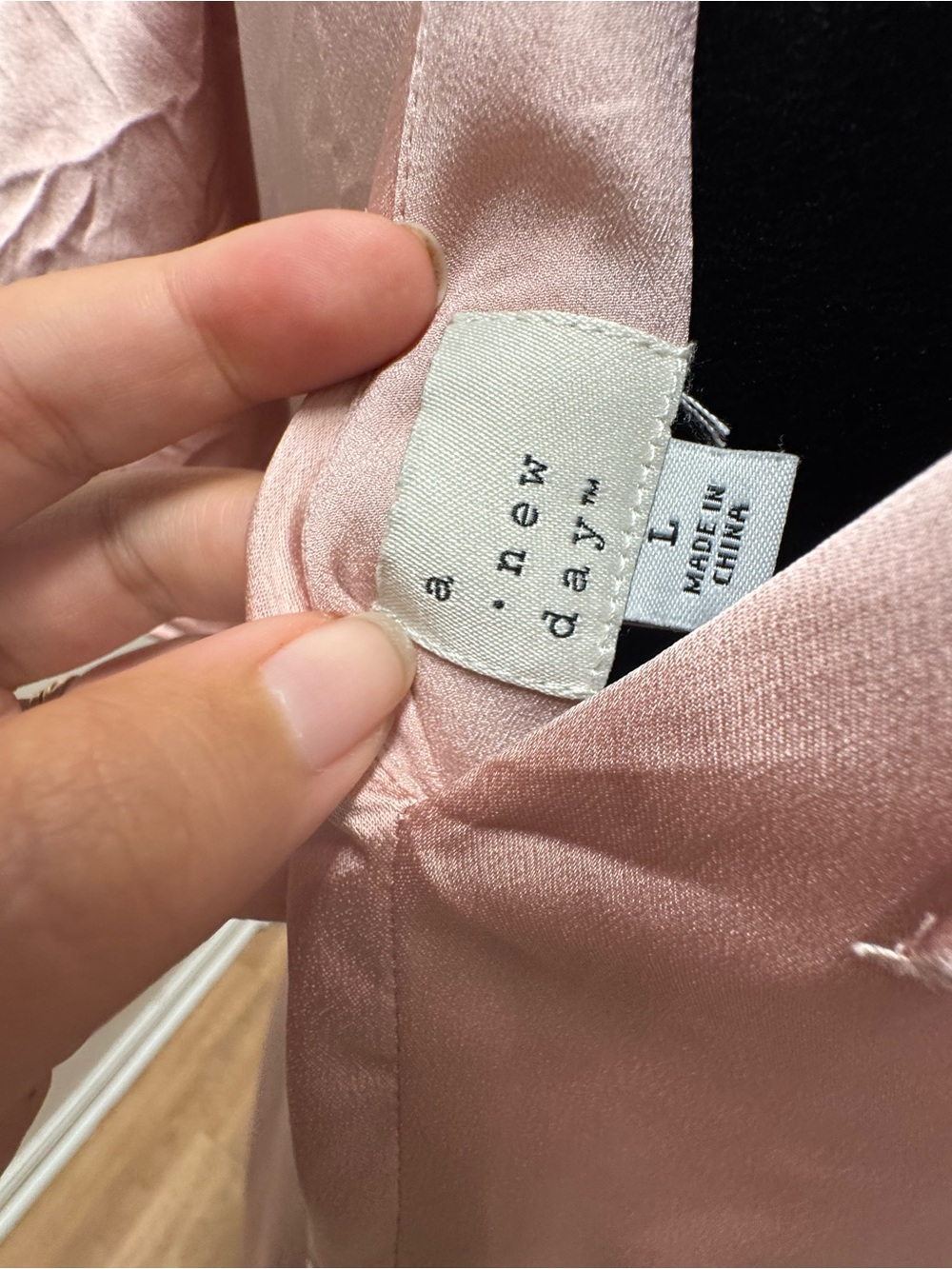 a new day Blush Pink Satin V‑Neck Maxi Dress - Picture 5 of 6